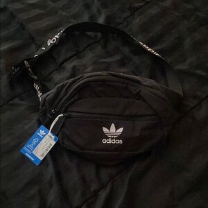 Black Waist Bag with Logo